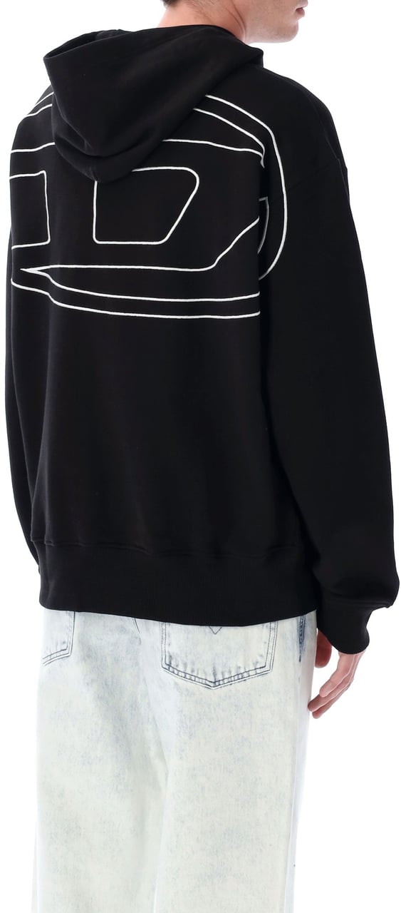 Diesel S-MACS Hood Megoval Hoodie Zwart