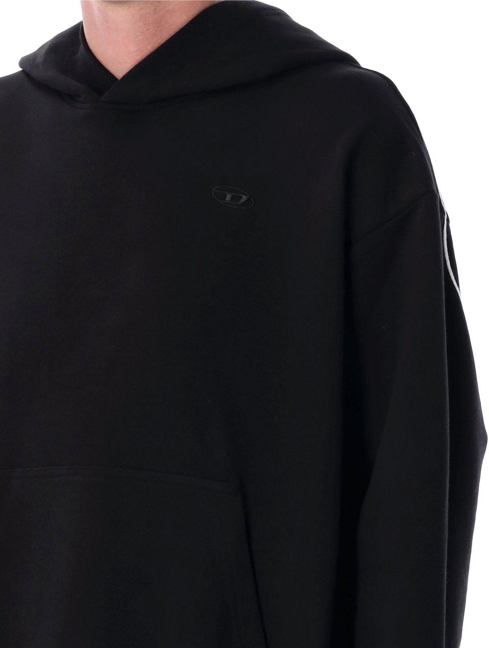 Diesel S-MACS Hood Megoval Hoodie Zwart