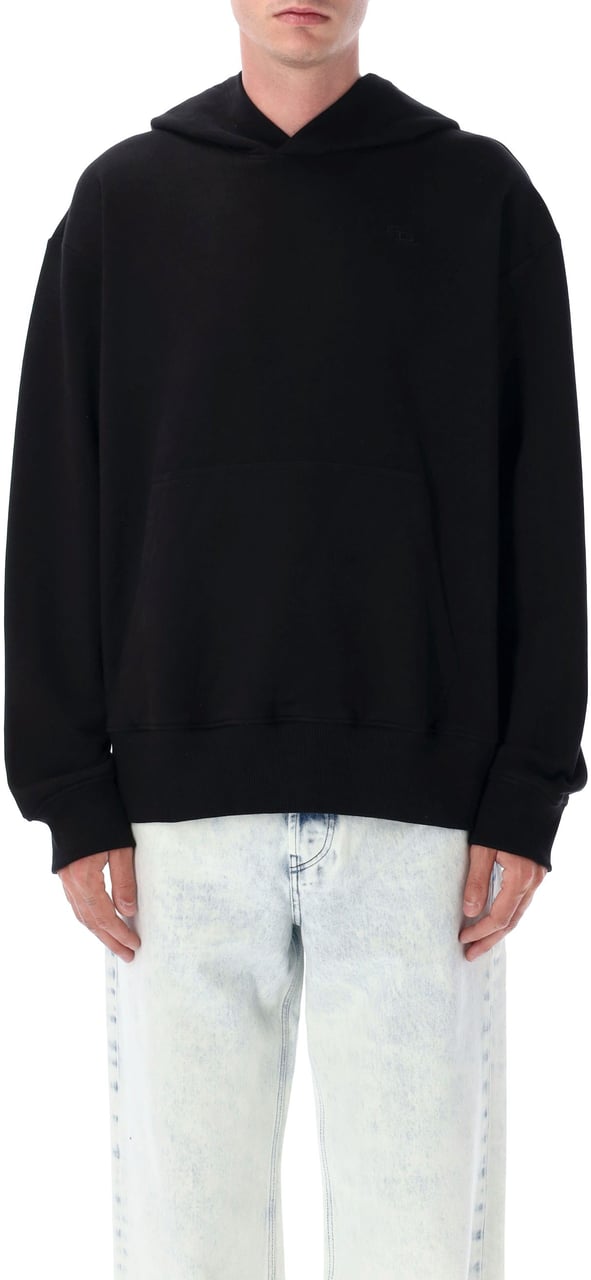 Diesel Diesel black S-Macs-Hood-Megoval-D hoodie Zwart