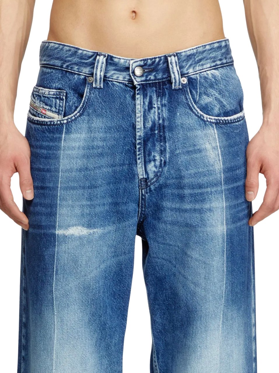 Diesel 2001 D Macro Denim Pants Dark Blue Blauw