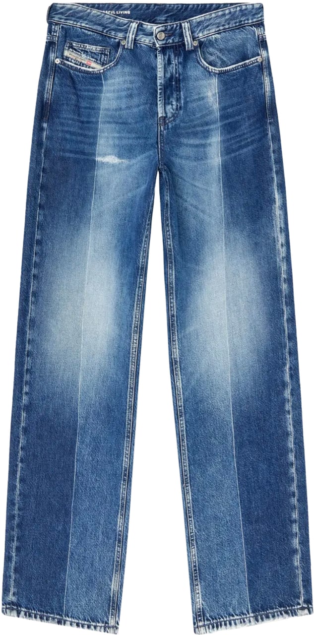 Diesel 2001 D Macro Denim Pants Dark Blue Blauw