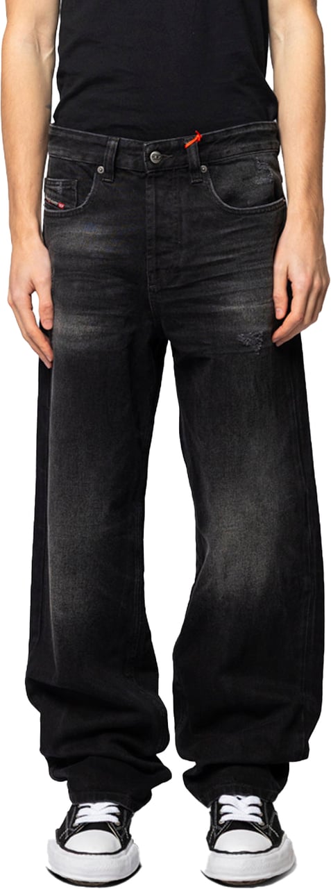 Diesel 2001 D-MACRO L.32 TROUSERS BLACK Zwart