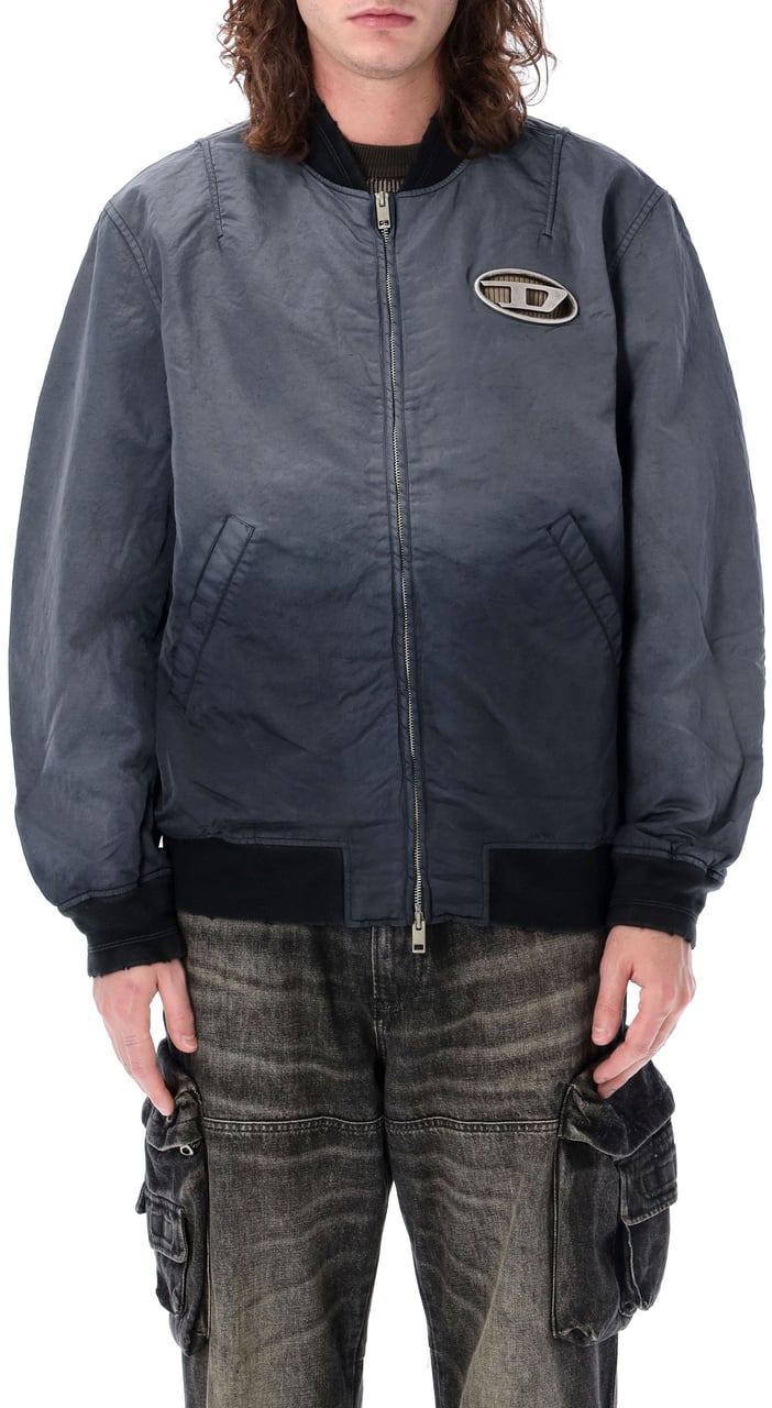 Diesel Oval D Bomber Nero Zwart