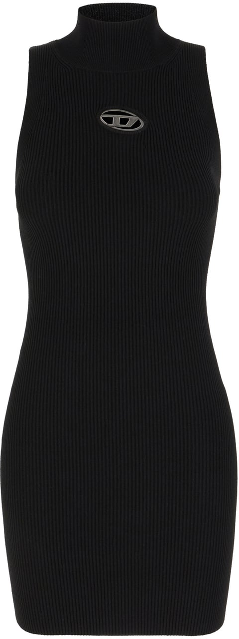 Diesel Diesel Black viscose blend mini dress Zwart