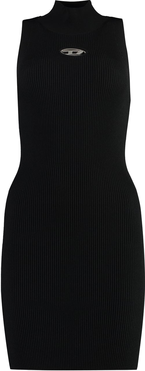 Diesel M-Onervax knitted turtleneck dress Zwart