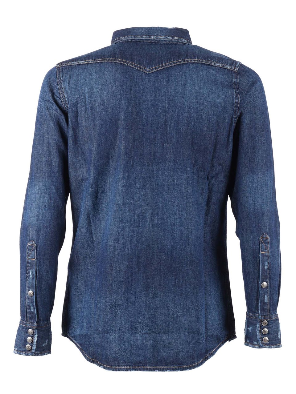 Diesel D-Vega Distressed Denim Shirt Groen