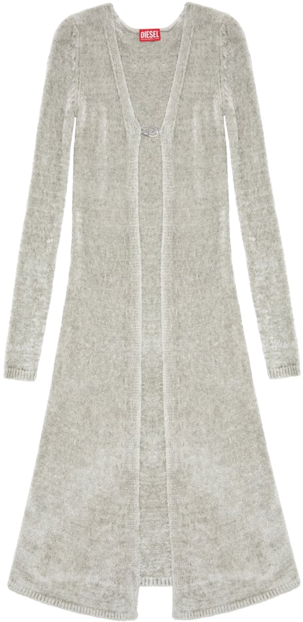 Diesel Cardigan Logo Grey Grijs