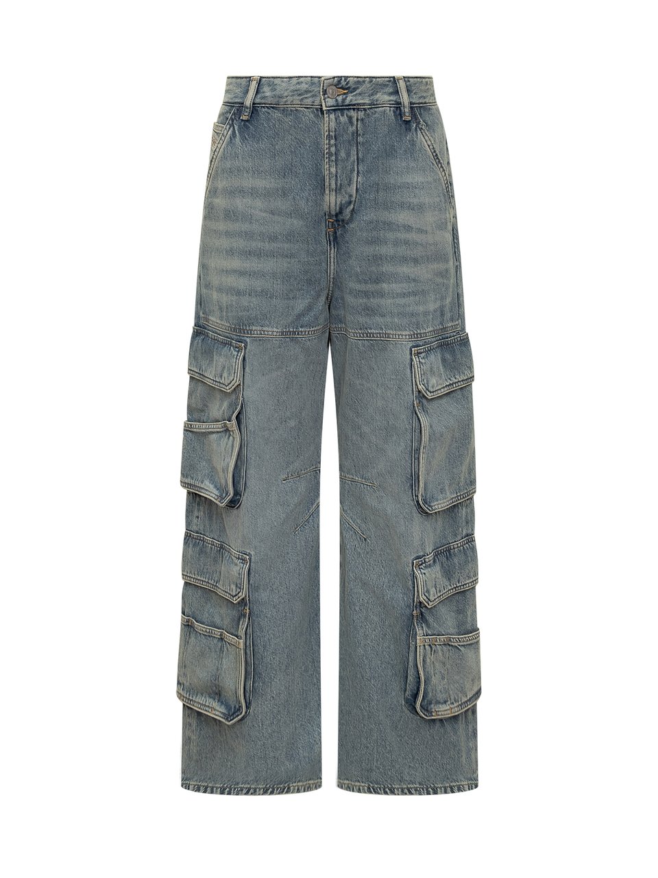 Diesel Jeans cargo Diesel con tasche Blauw