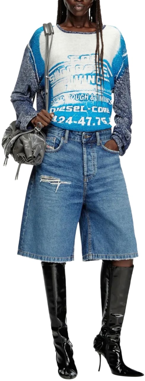 Diesel De Sire Denim Short Blue Blauw