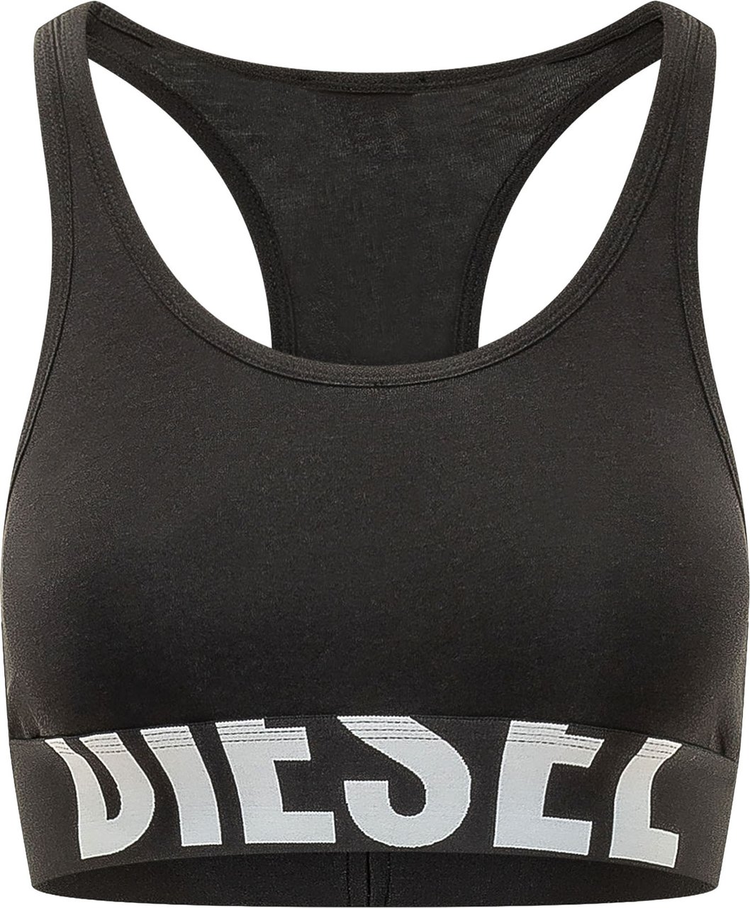 Diesel Bralette con Logo Donkergrijs