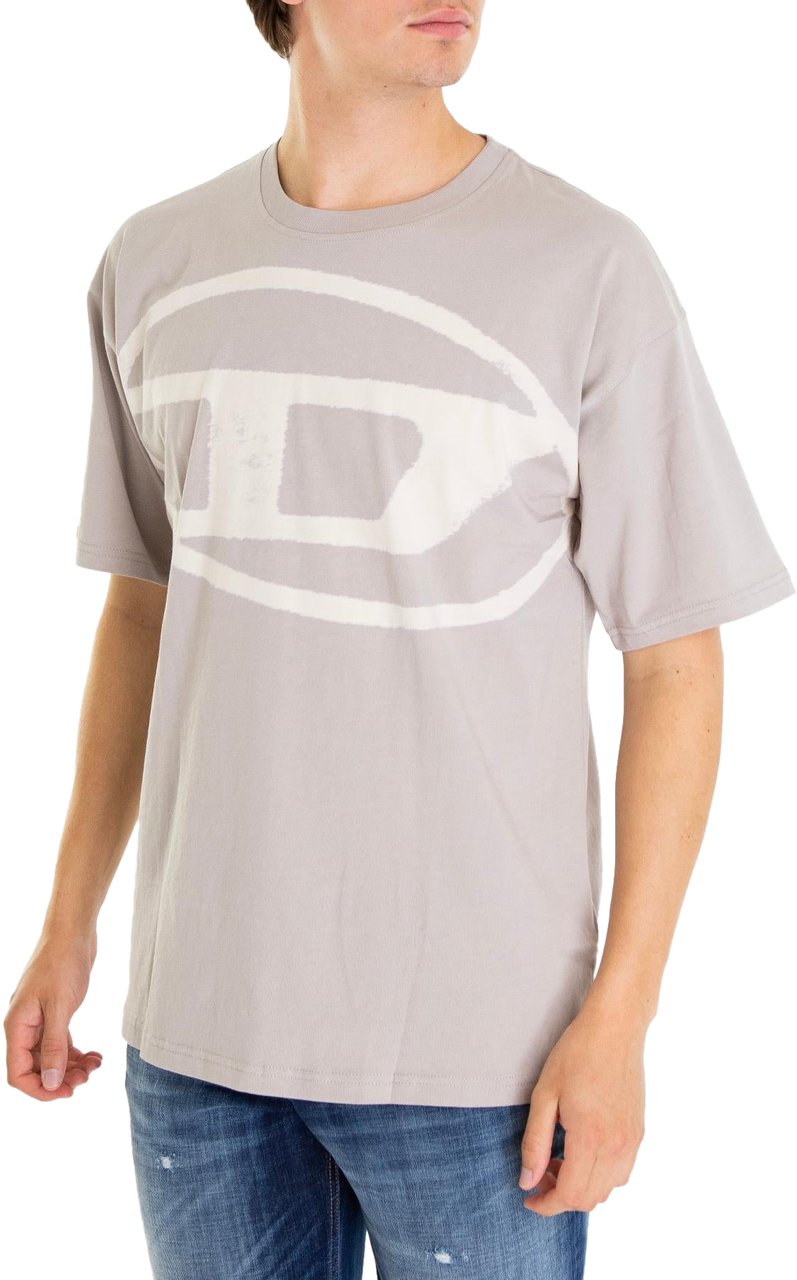 Diesel Heren T-Boxt-Bleach T-Shirt Grijs Grijs