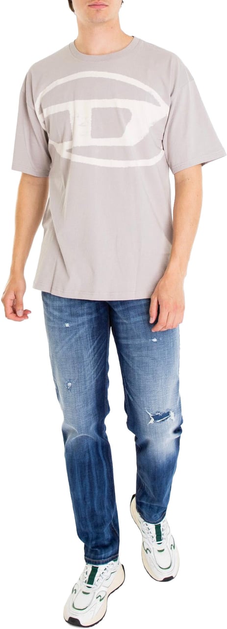 Diesel Heren T-Boxt-Bleach T-Shirt Grijs Grijs