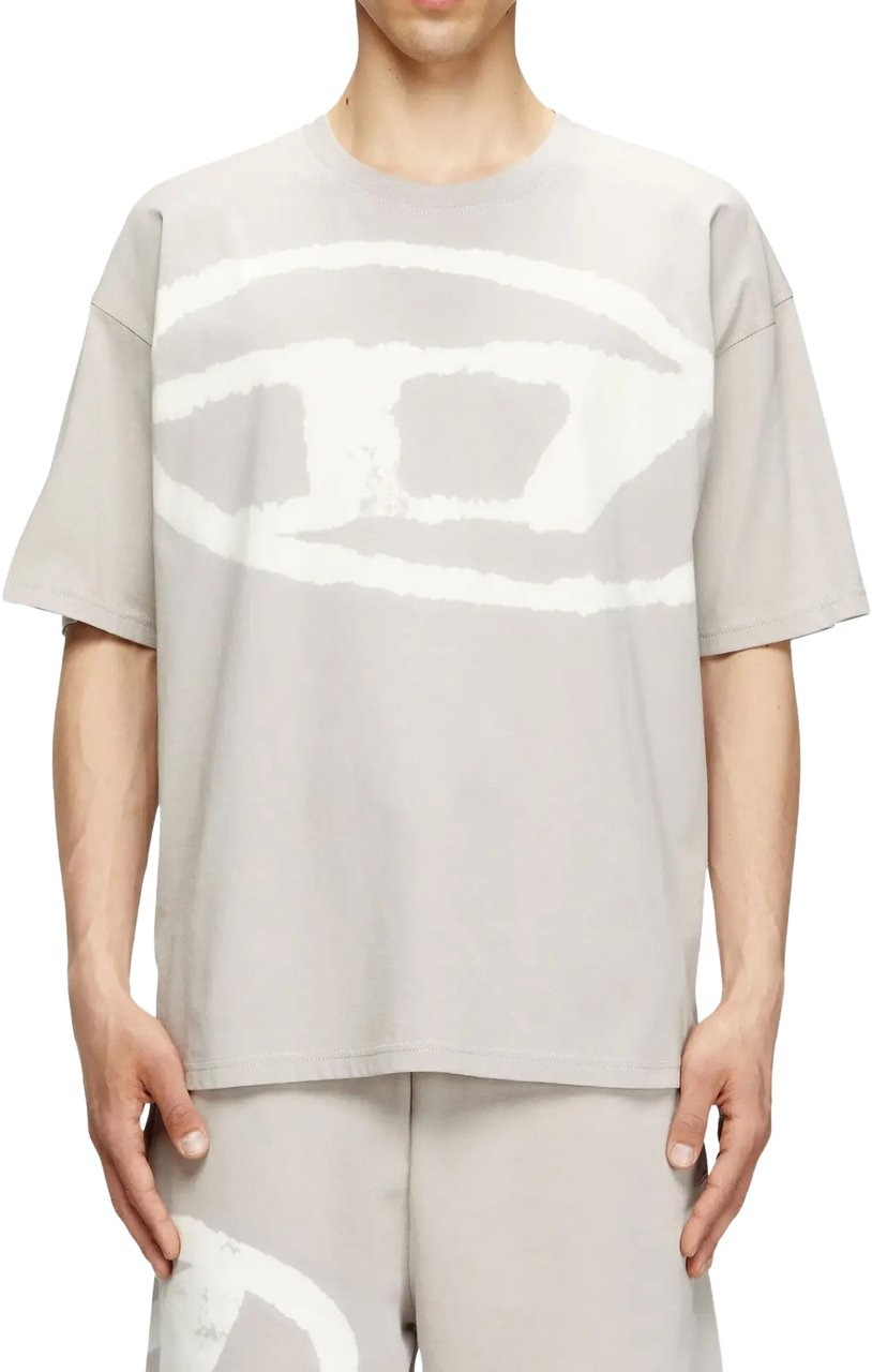 Diesel Boxy T-shirt Bleach Grijs