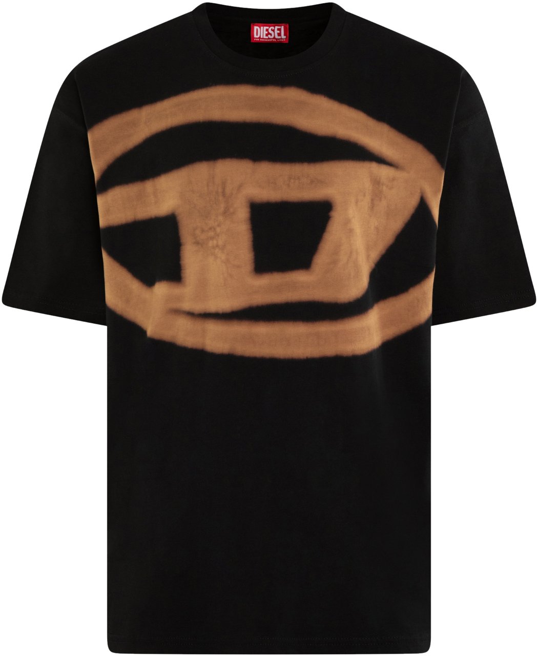 Diesel Heren T-Boxt-Bleach T-Shirt Zwart Zwart