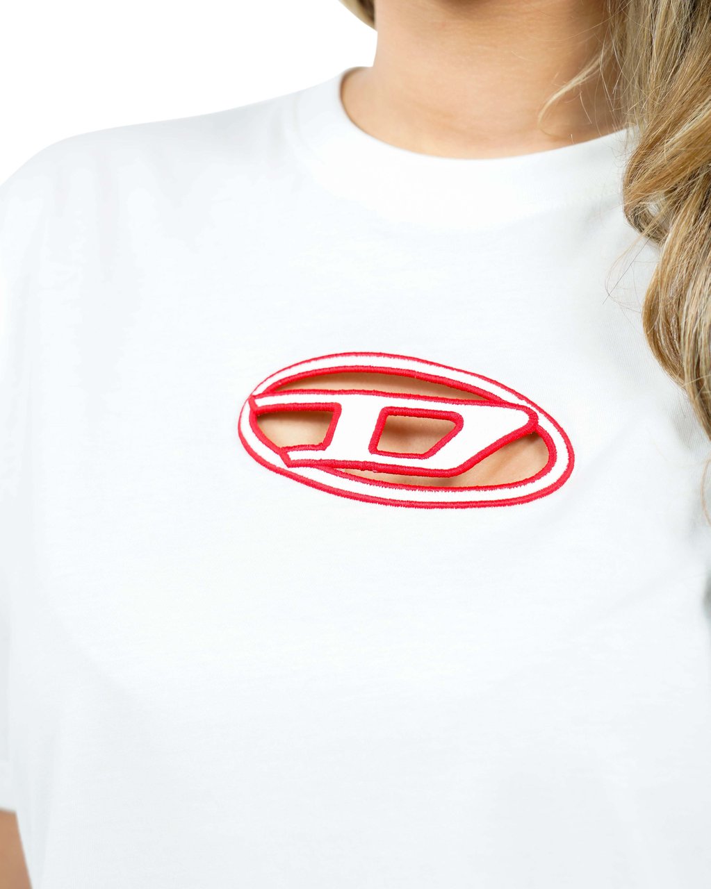 Diesel T-buxt Crop T-Shirt Wit