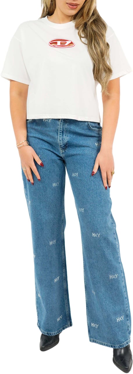 Diesel T-buxt Crop T-Shirt Wit