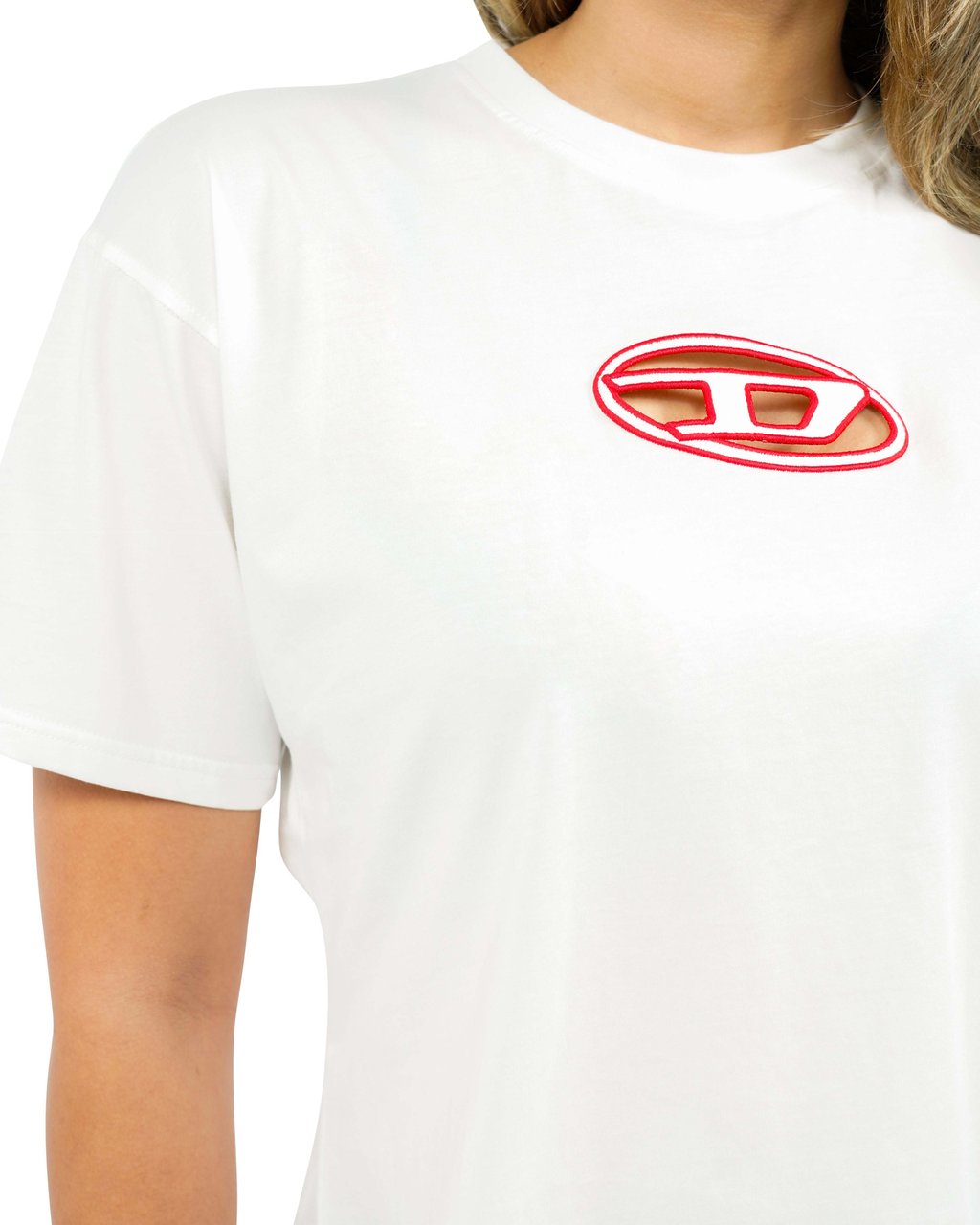 Diesel T-buxt Crop T-Shirt Wit