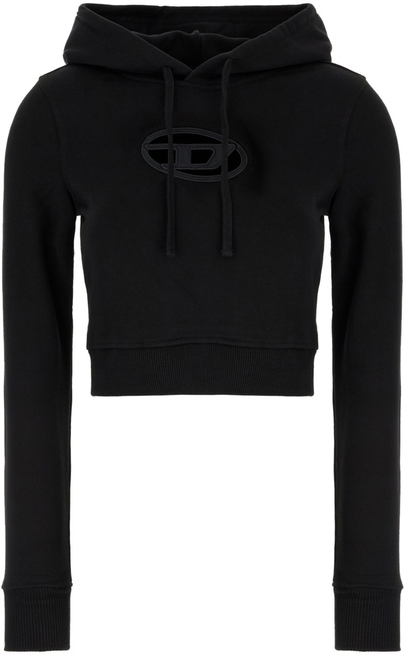 Diesel Diesel Black cotton blend sweatshirt Zwart