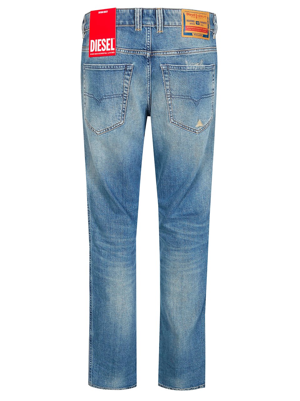 Diesel Medium Blue Whiskered Slim Jeans Blauw