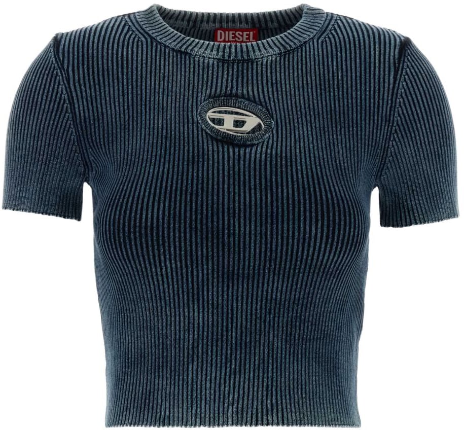 Diesel T-Shirts And Polos Light Blue Blauw