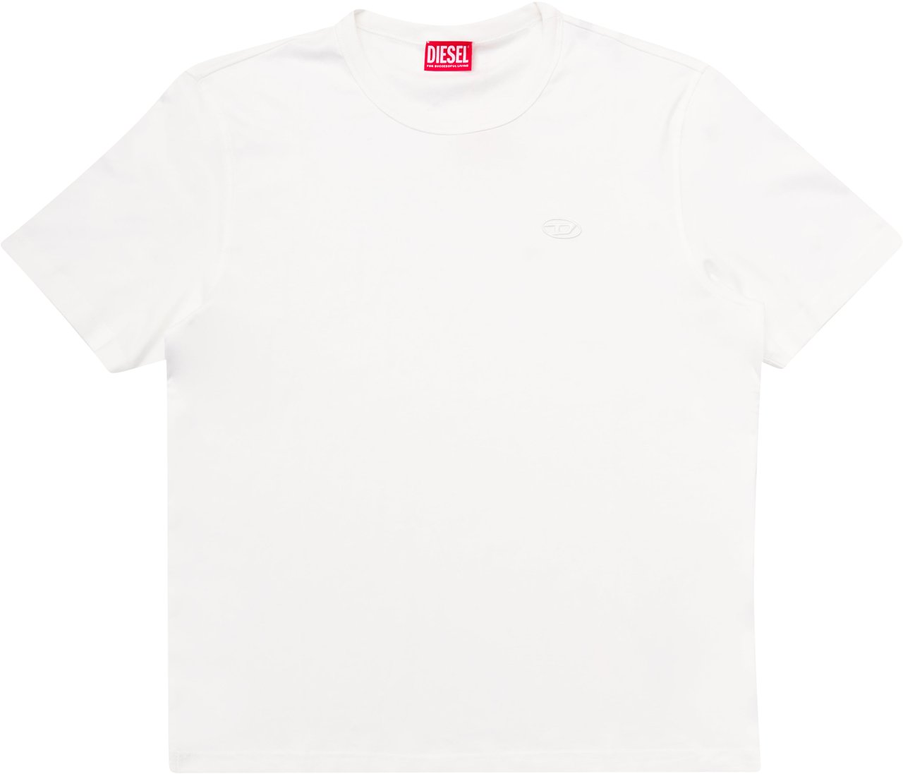 Diesel T-Shirt T-Adjust-Slits R17 Bianca Wit