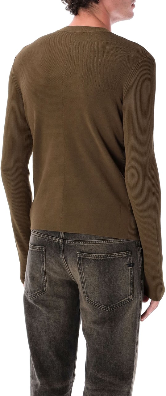 Diesel Oval D Sweater Military Green Groen