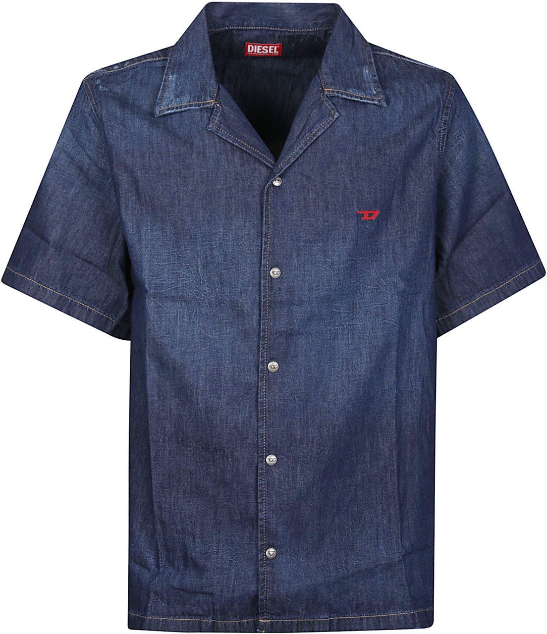 Diesel Short Sleeve D-nabil D Shirt Blue Blauw