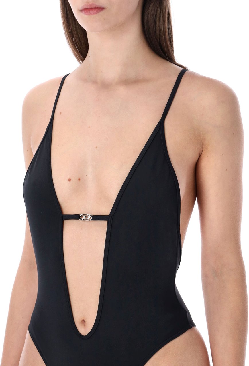 Diesel Diesel Daisy-Dnm high-cut one-piece swimsuit Zwart