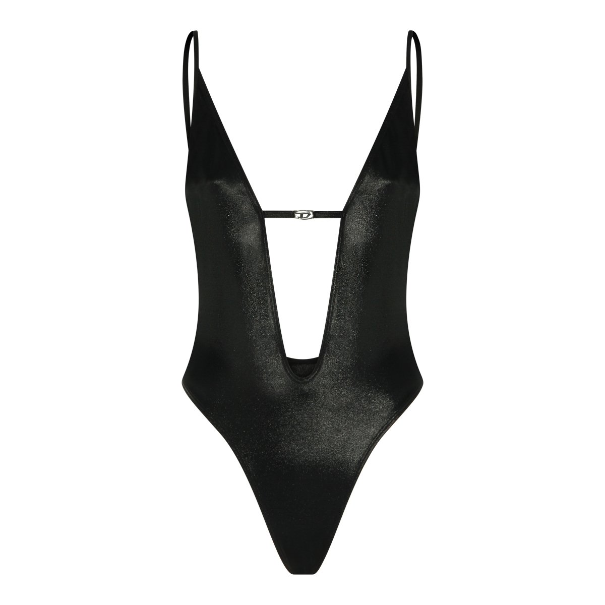 Diesel Black V-Neckline Swimsuit Zwart