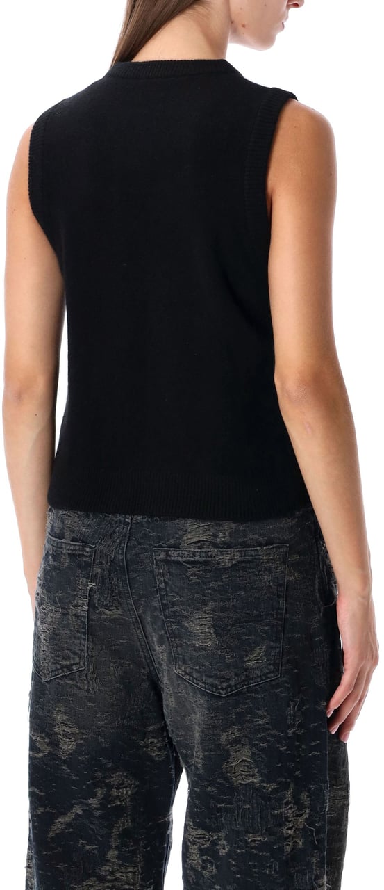 Diesel Argarin Knit Vest Nero Zwart