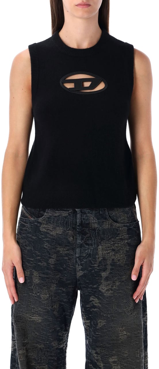 Diesel Argarin Knit Vest Nero Zwart