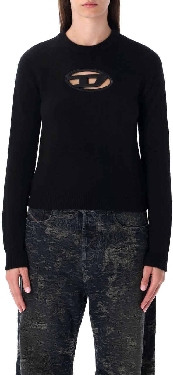 Diesel Diesel M-Areesa Slim Cut-Out Logo Sweater Zwart