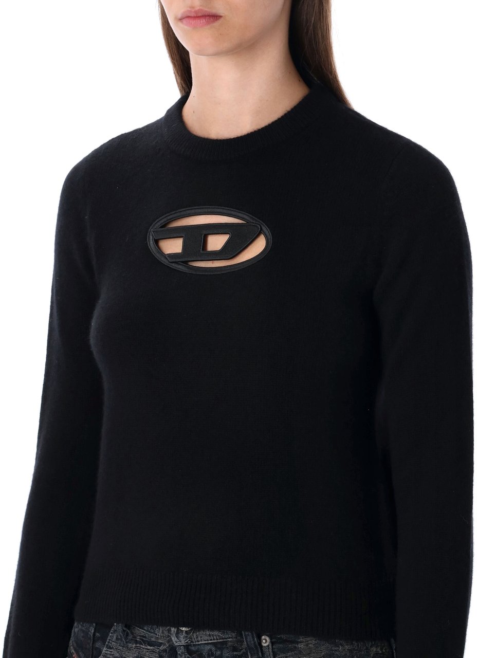 Diesel Diesel M-Areesa Slim Cut-Out Logo Sweater Zwart