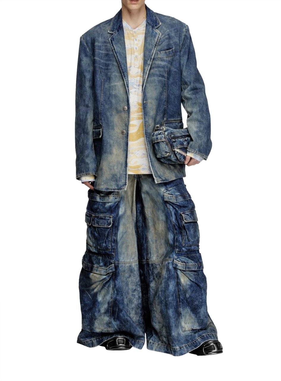 Diesel Over Dd Blazer Denim Blauw
