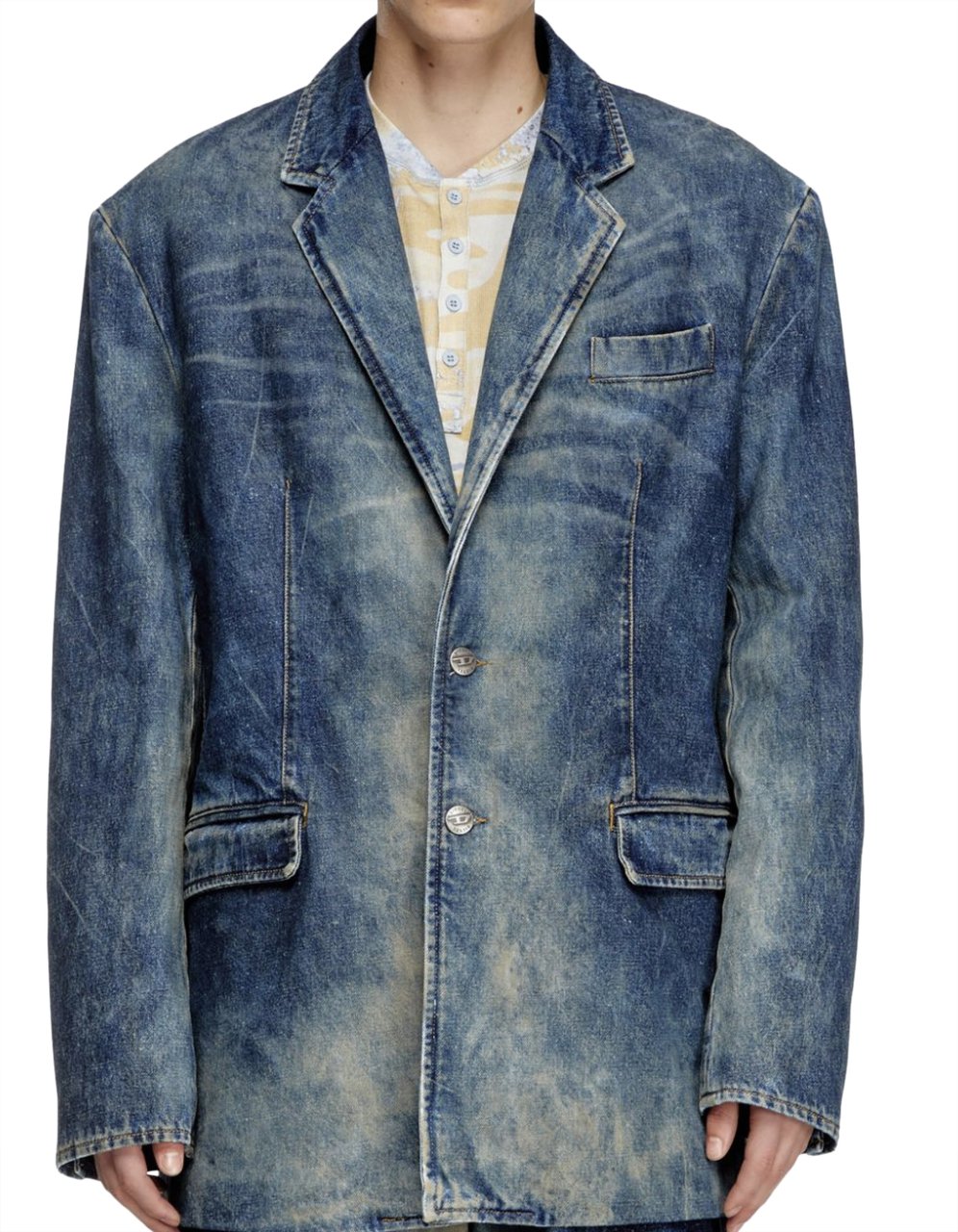 Diesel Over Dd Blazer Denim Blauw