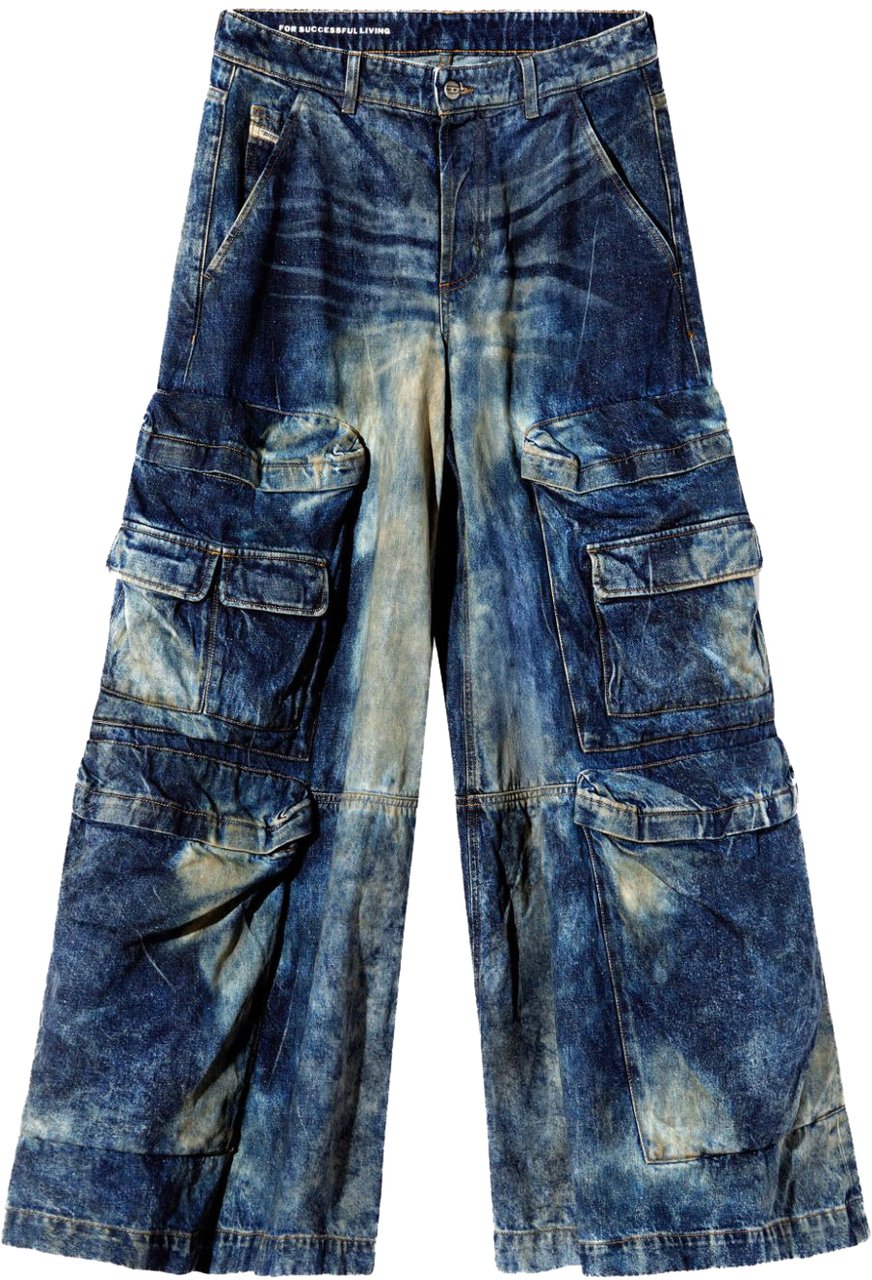 Diesel Trousers Denim Blauw