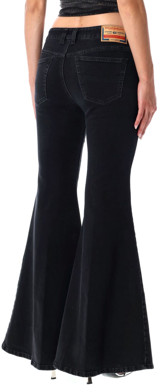 Diesel 1970 D-Bleess Flared Denim Nero Zwart