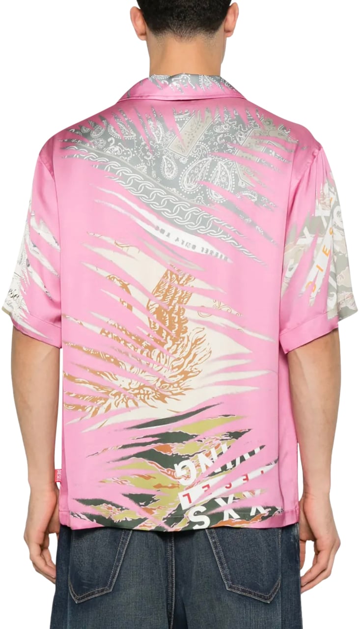 Diesel S Ulf Shirt Pink Divers