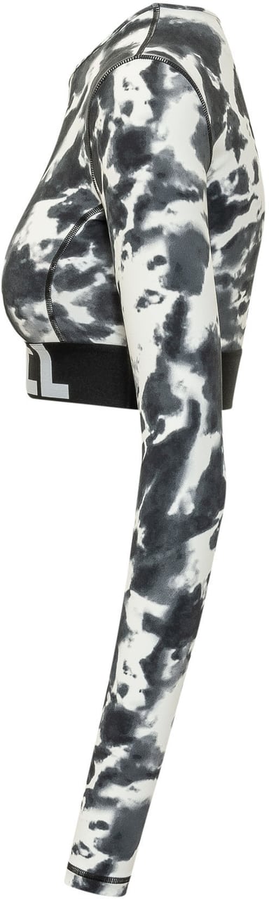 Diesel Top Melissa Cropped con Stampa Astratta Divers