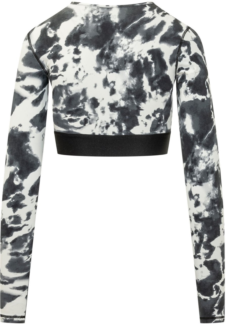 Diesel Top Melissa Cropped con Stampa Astratta Divers
