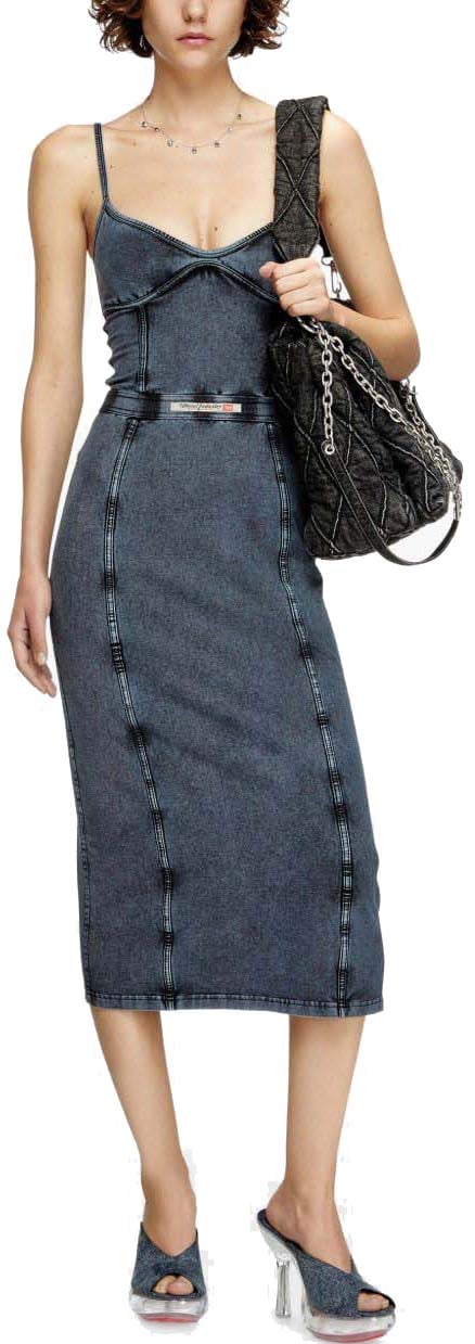 Diesel Dresses Denim Blauw