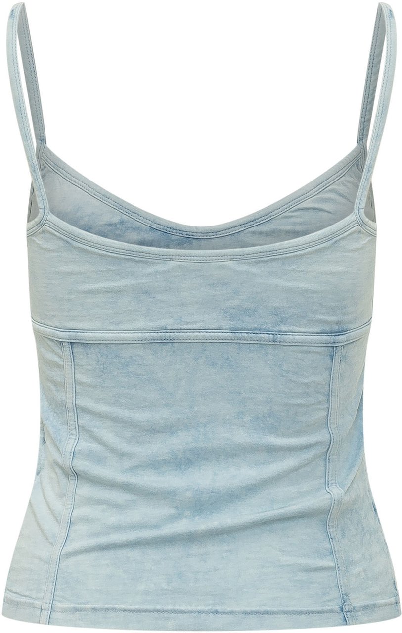 Diesel Top T Ony con Spalline Sottili Lichtblauw