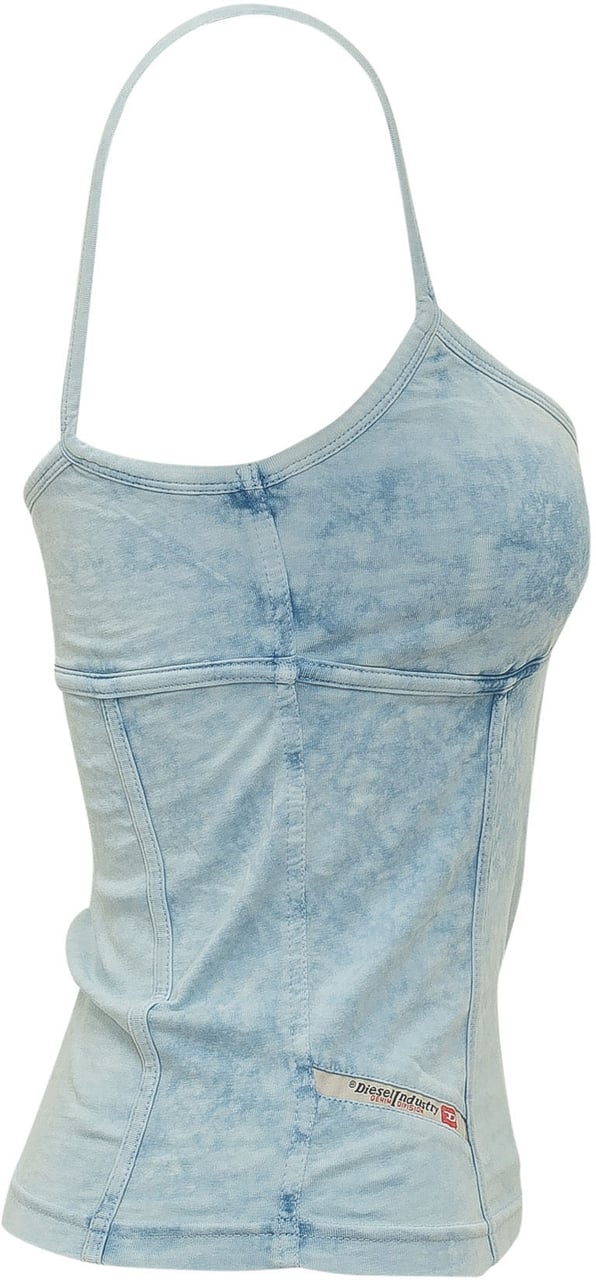 Diesel Top T Ony con Spalline Sottili Lichtblauw