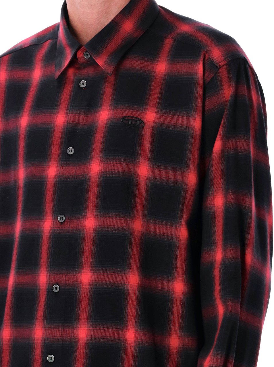 Diesel Oval D Check Shirt Red Check Rood
