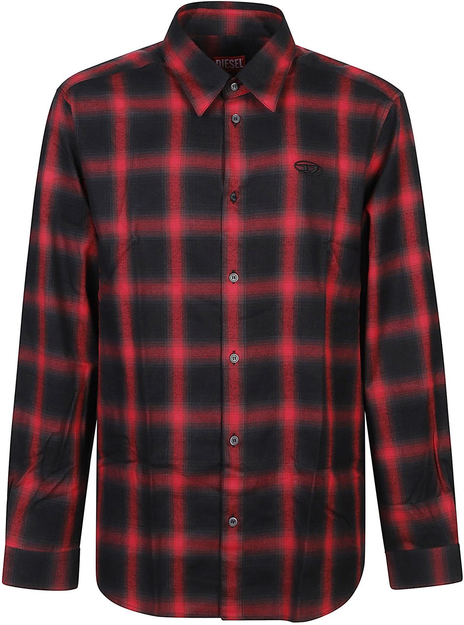 Diesel S-simply Check Hgbt Shirt Black Zwart