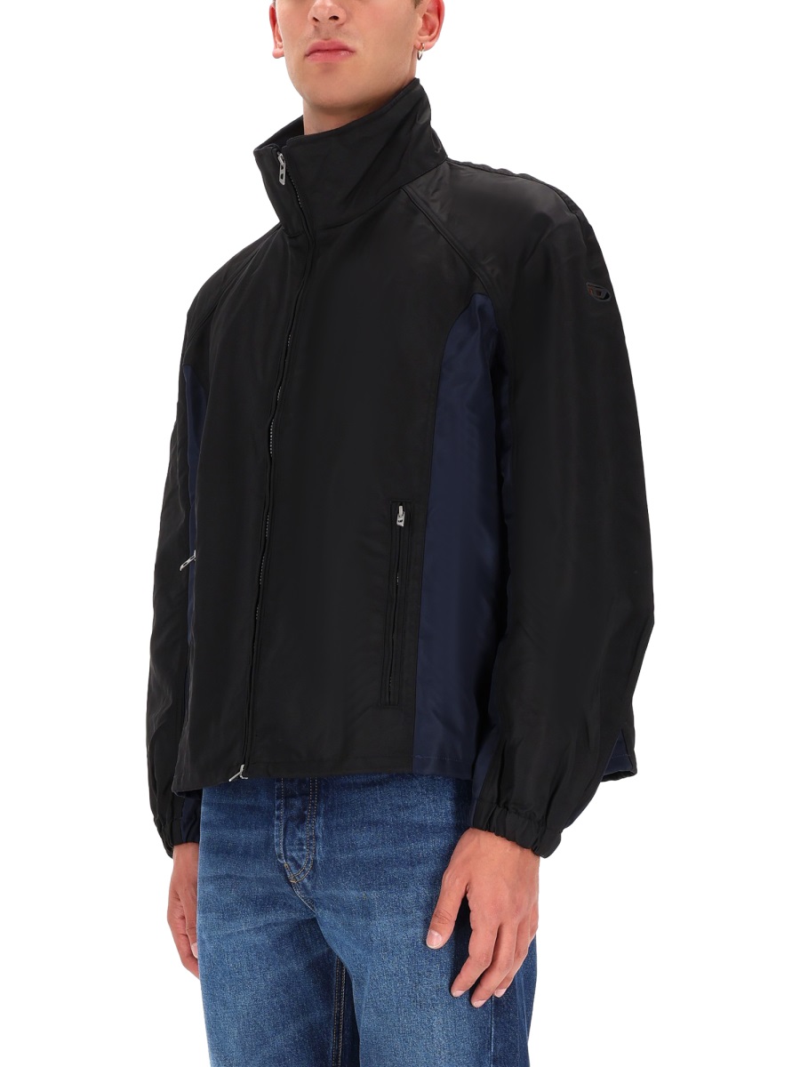 Diesel J-Kaye Boxy High Collar Jacket Zwart