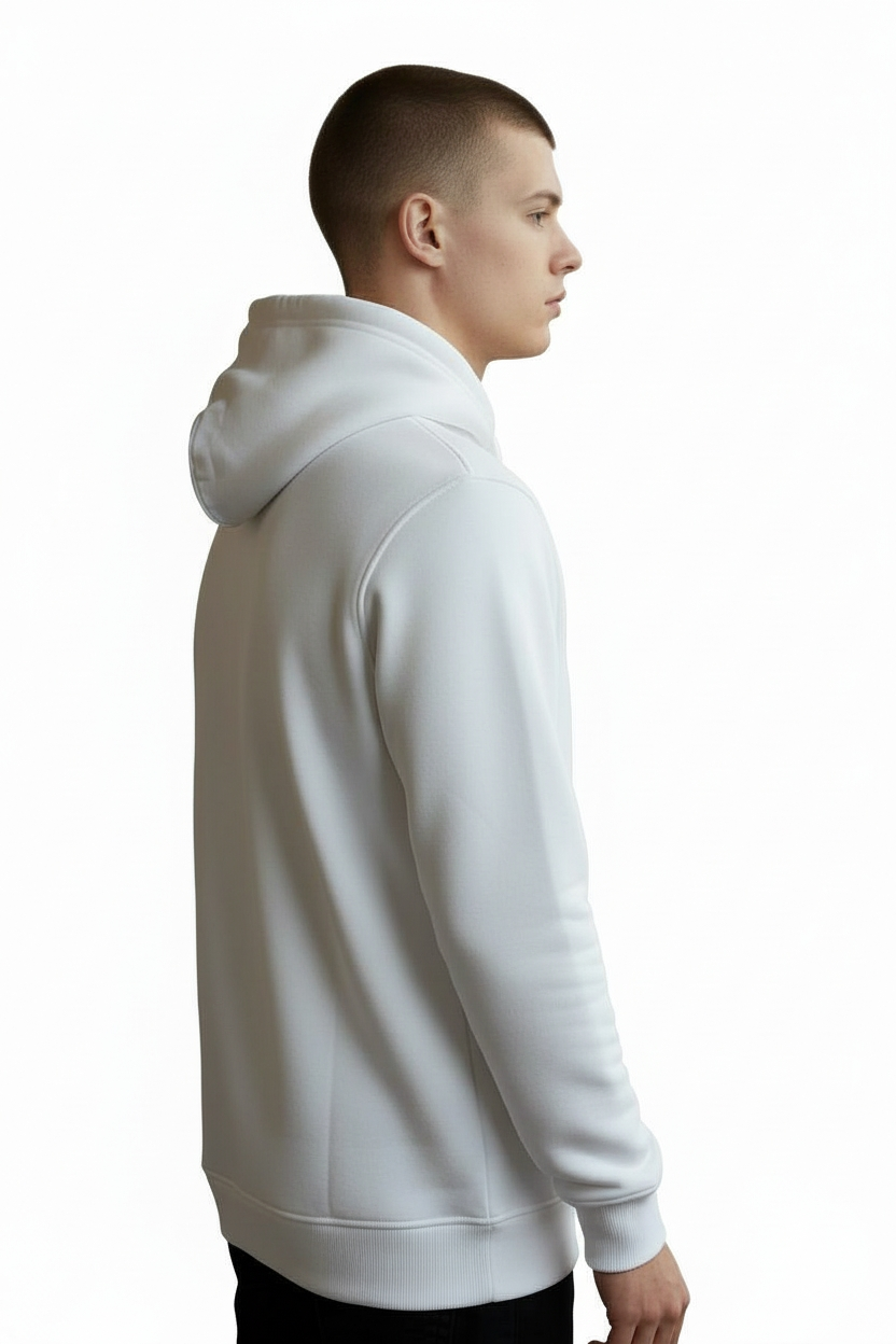 Diesel Hooded Sweatshirt with Bold Logo Wit