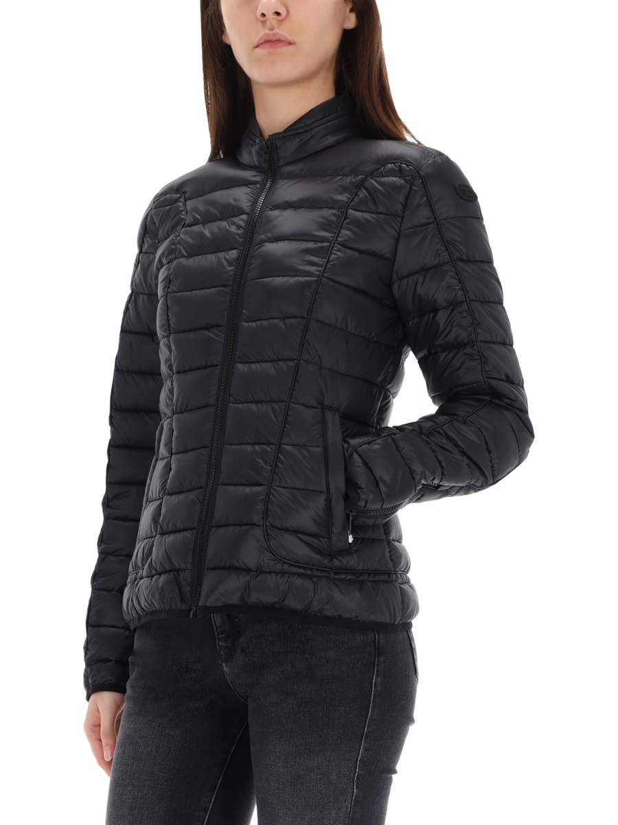 Diesel W-Pilot-Fem Quilted Short Jacket Zwart