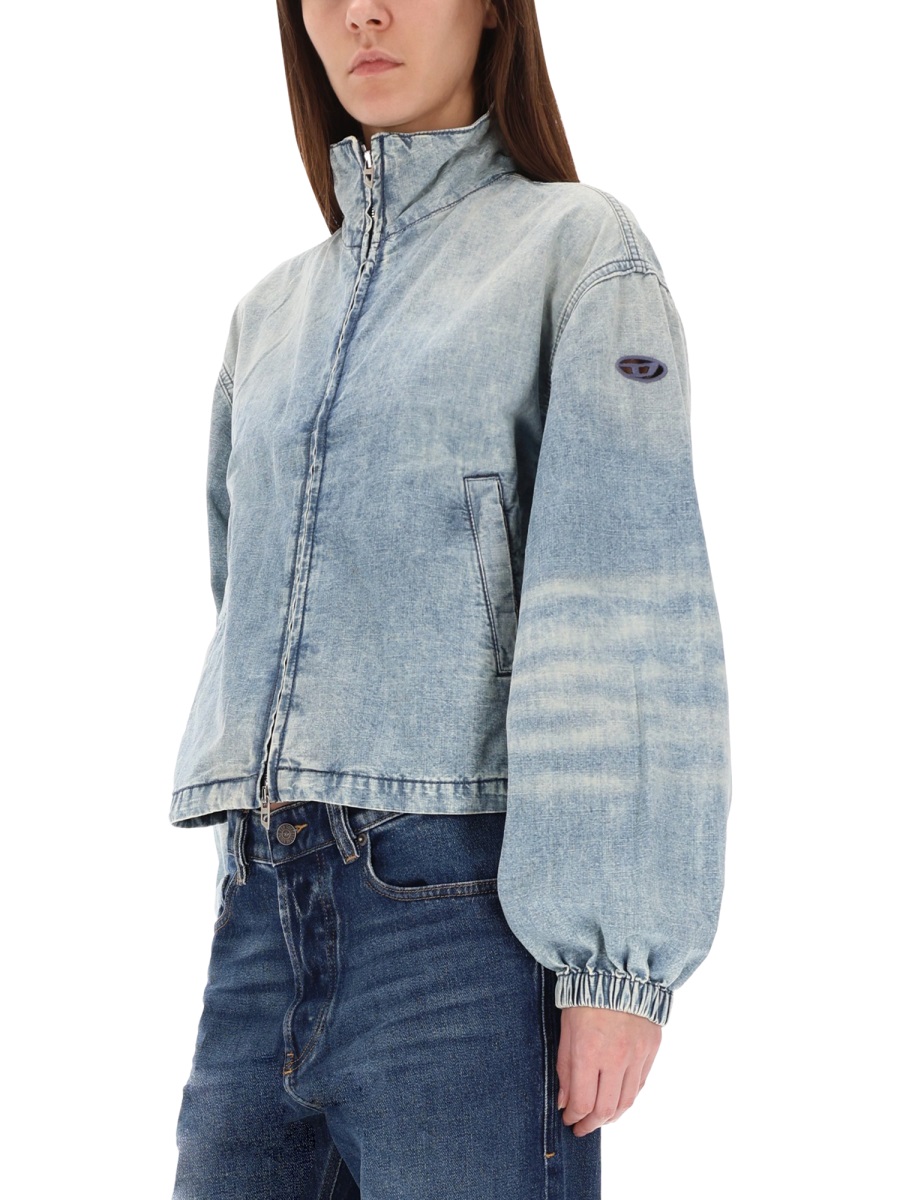Diesel De-Flowye-S Cropped Denim Jacket Grijs