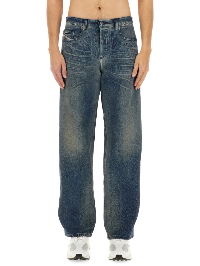 Diesel "2001 D-Macro-Fsg1" Denim Jeans Blauw